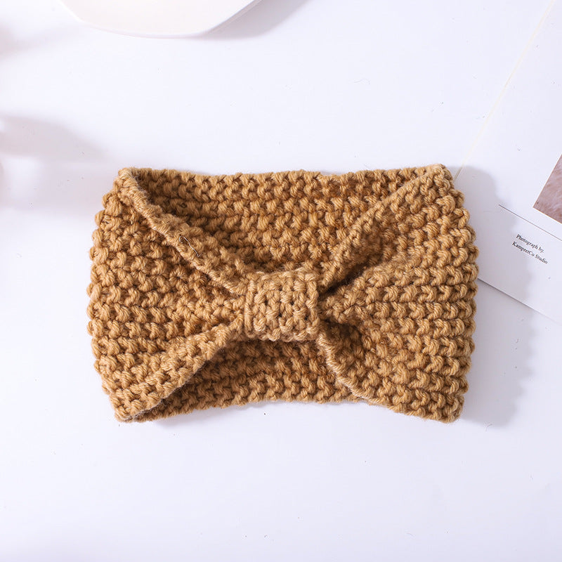 Corn Kernels Bowknot Knitted Wool Headband Movement