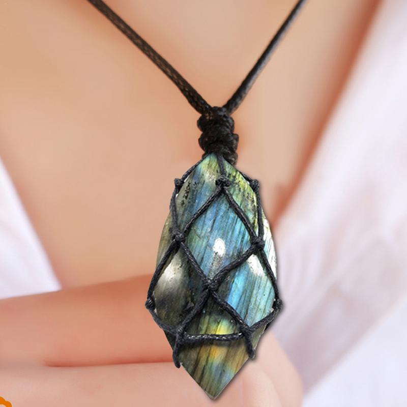 Natural Labradorite Pendant Necklace