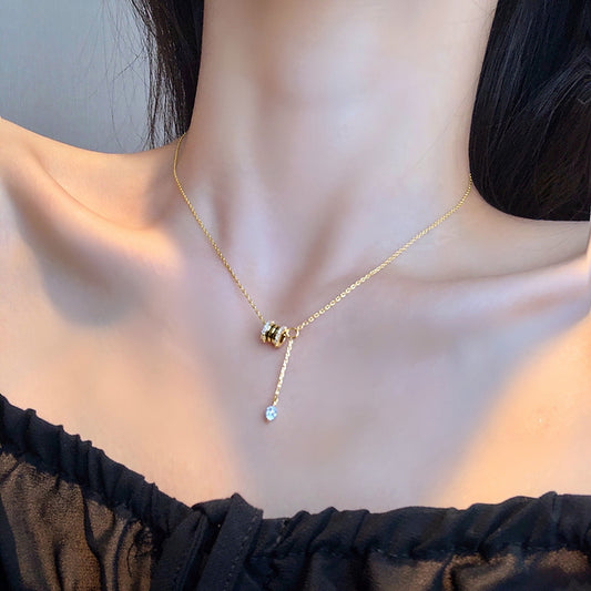 Opulent Zirconia Gold Pendant Necklace