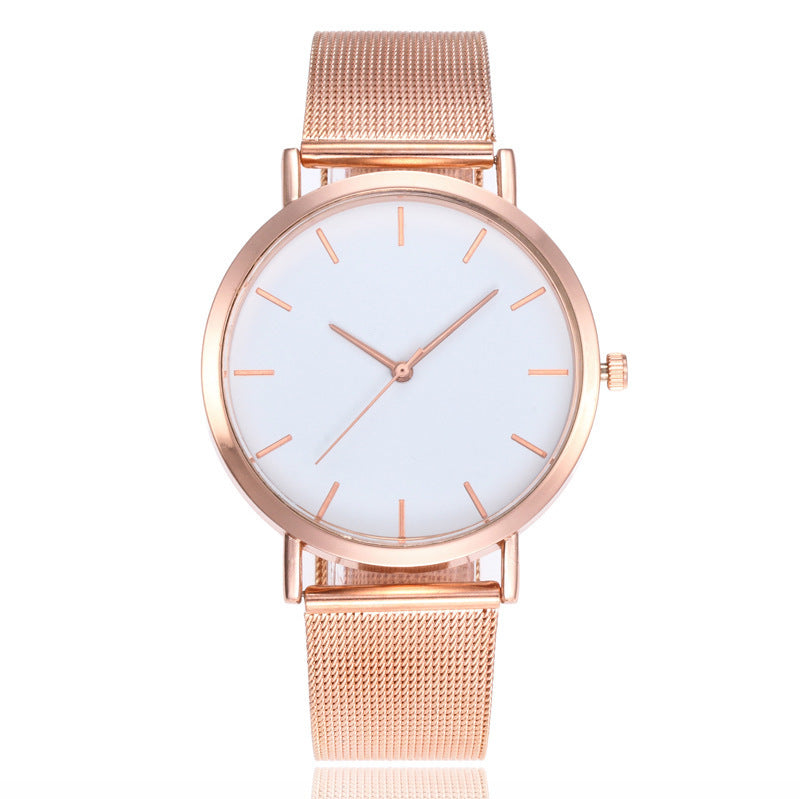 Simple alloy mesh belt watch