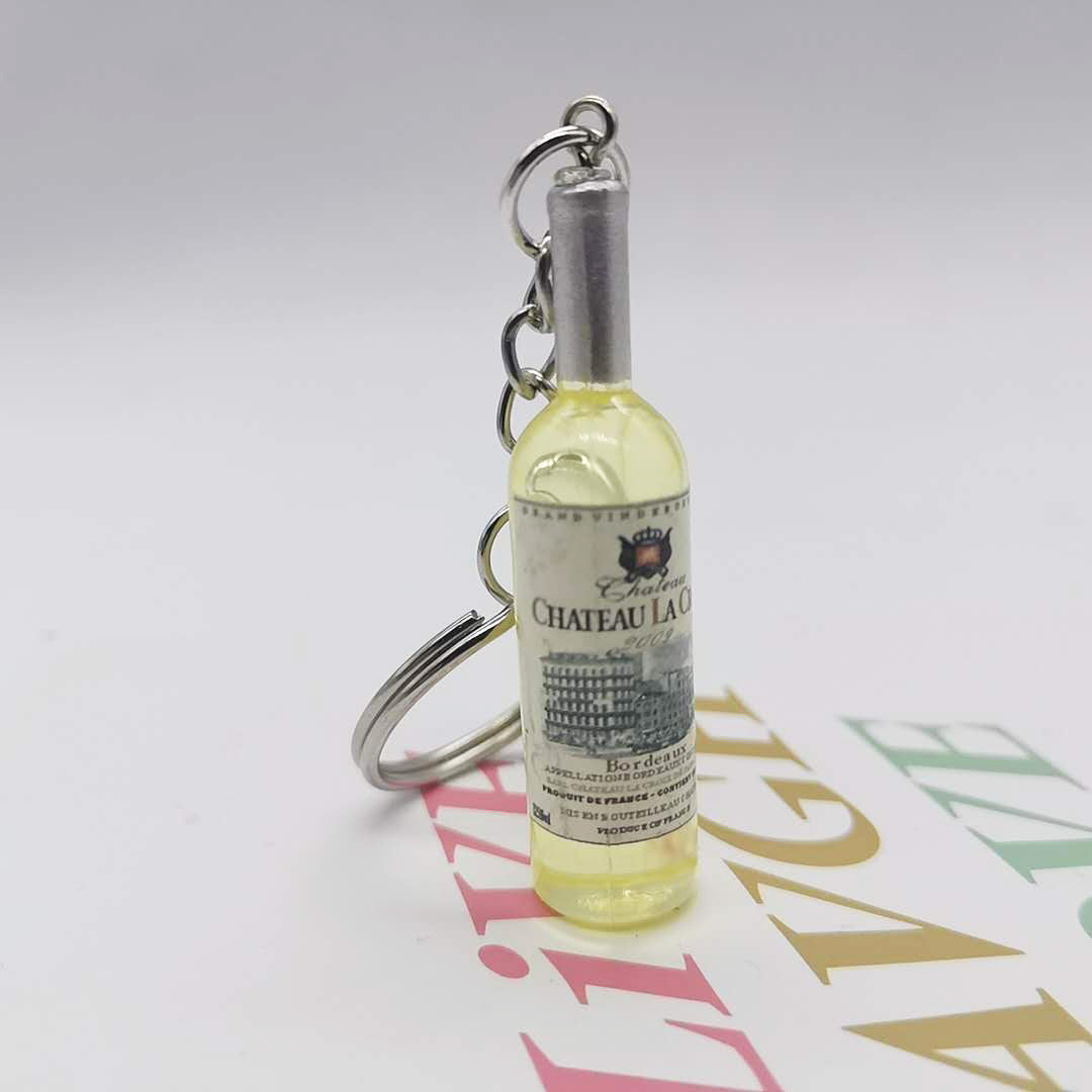 Creative wine bottle keychain