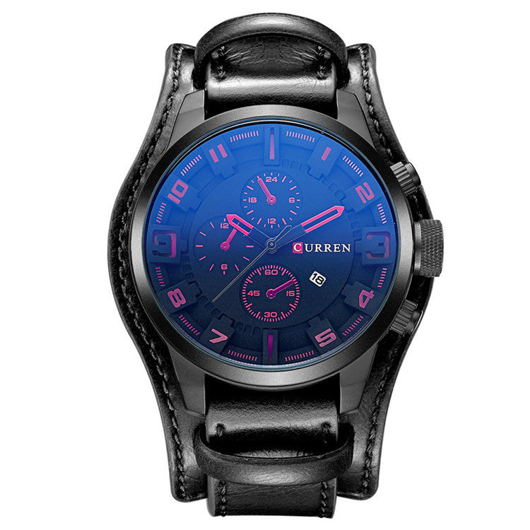 CURREN/Karen 8225 Men's Large Belt Sports Watch