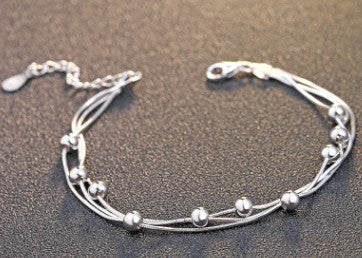 925 Silver Bracelet, Multi Layer Bracelet