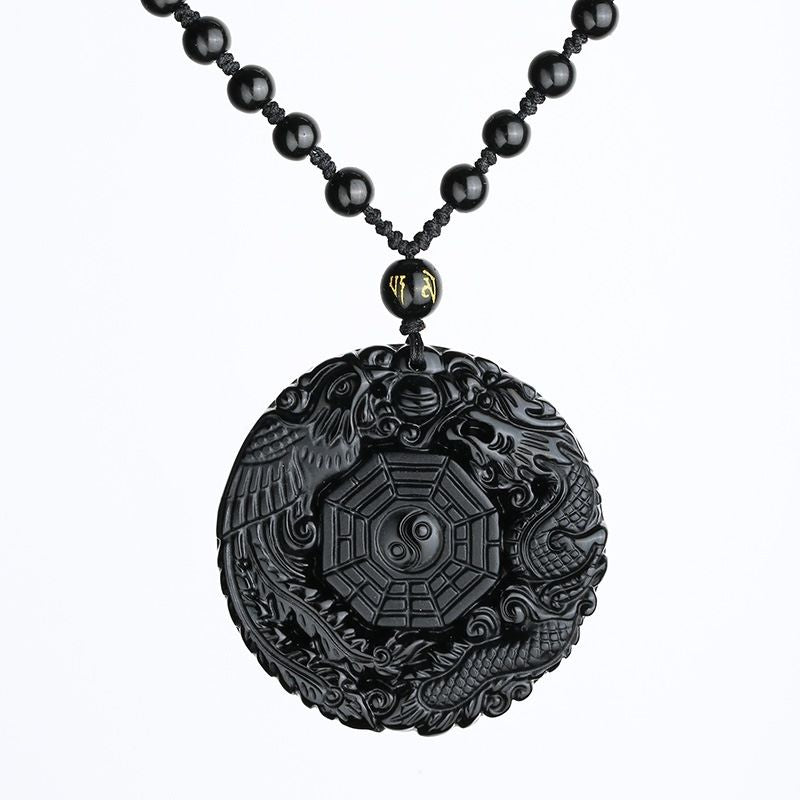 Obsidian Gossip Pendant Necklace