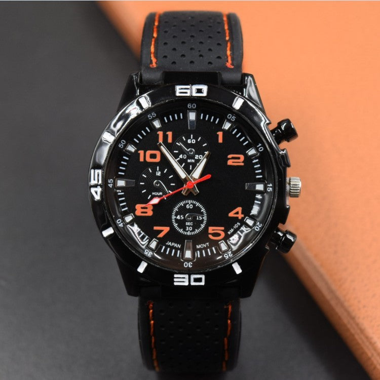 Factory sales of men's sports cars silicon rubber watches wholesale student sports quartz watch