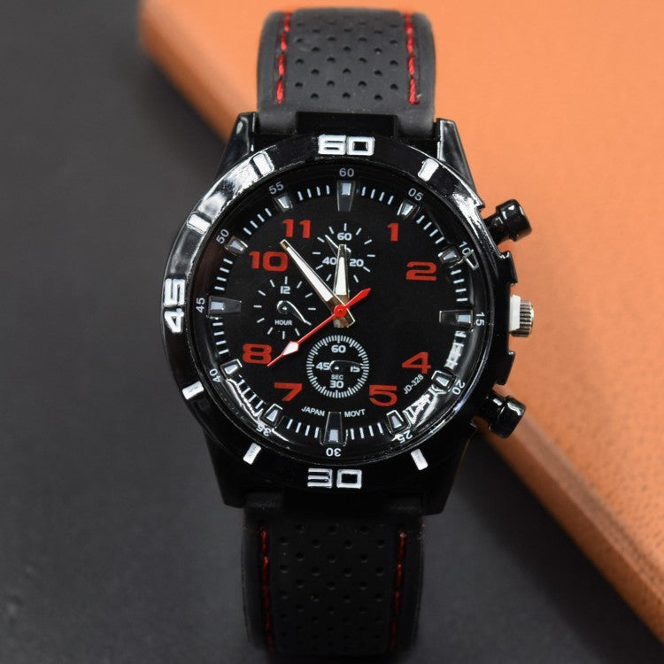 Factory sales of men's sports cars silicon rubber watches wholesale student sports quartz watch