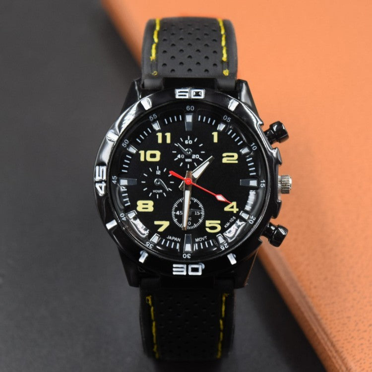 Factory sales of men's sports cars silicon rubber watches wholesale student sports quartz watch