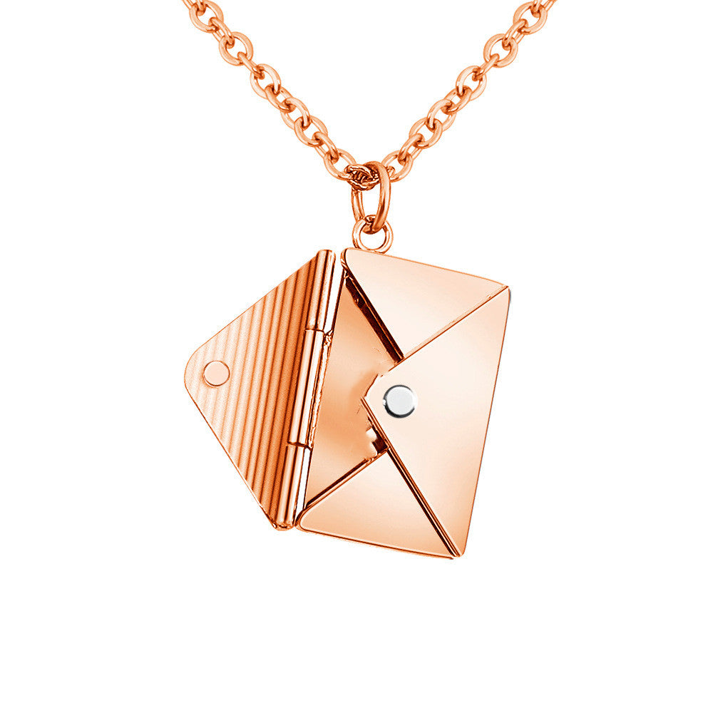 Envelope and Letter Pendant Necklace