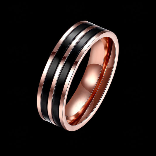 Robust Titanium Men's Ring with Dual Finish