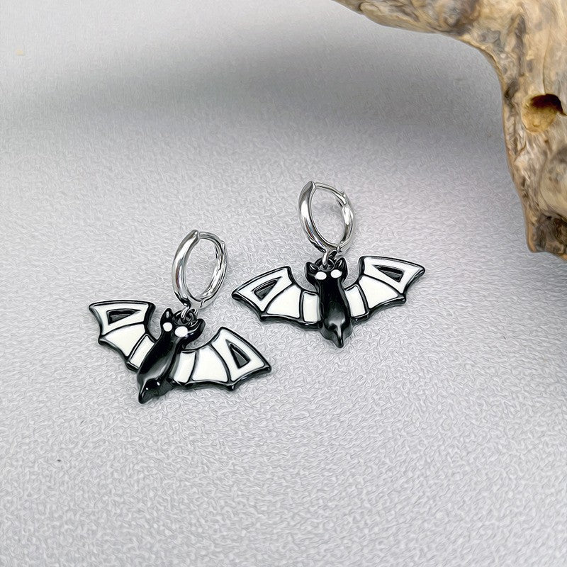 Halloween Funny Earrings Female Personality Ghost Pumpkin Bat Cartoon Jewelry