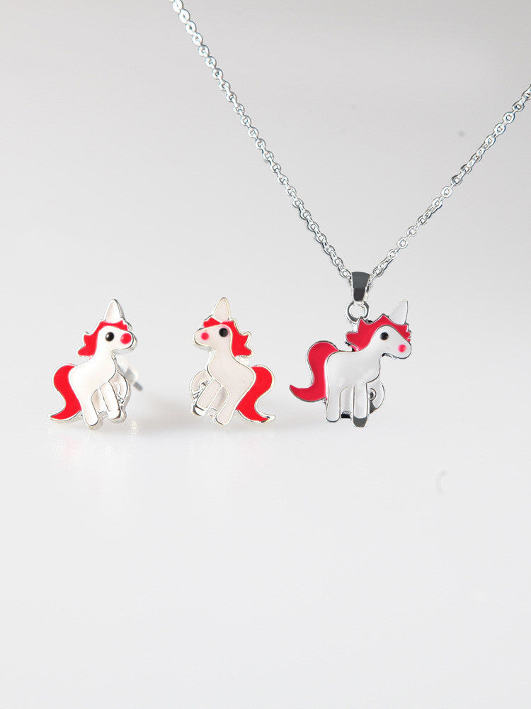 Alloy pony jewelry set