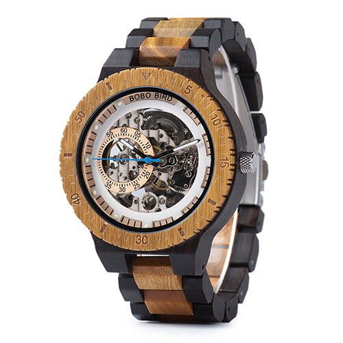 Automatic mechanical watch wood watch wood