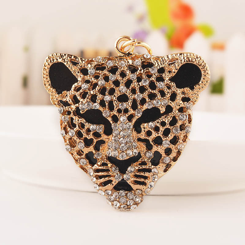 Little Creative Gifts Leopard Head Keychain Alloy