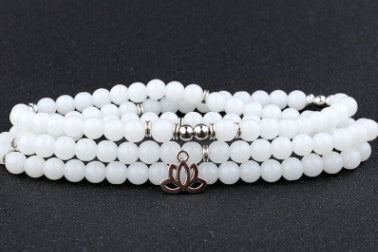 Natural Stone Bead Mala Bracelet