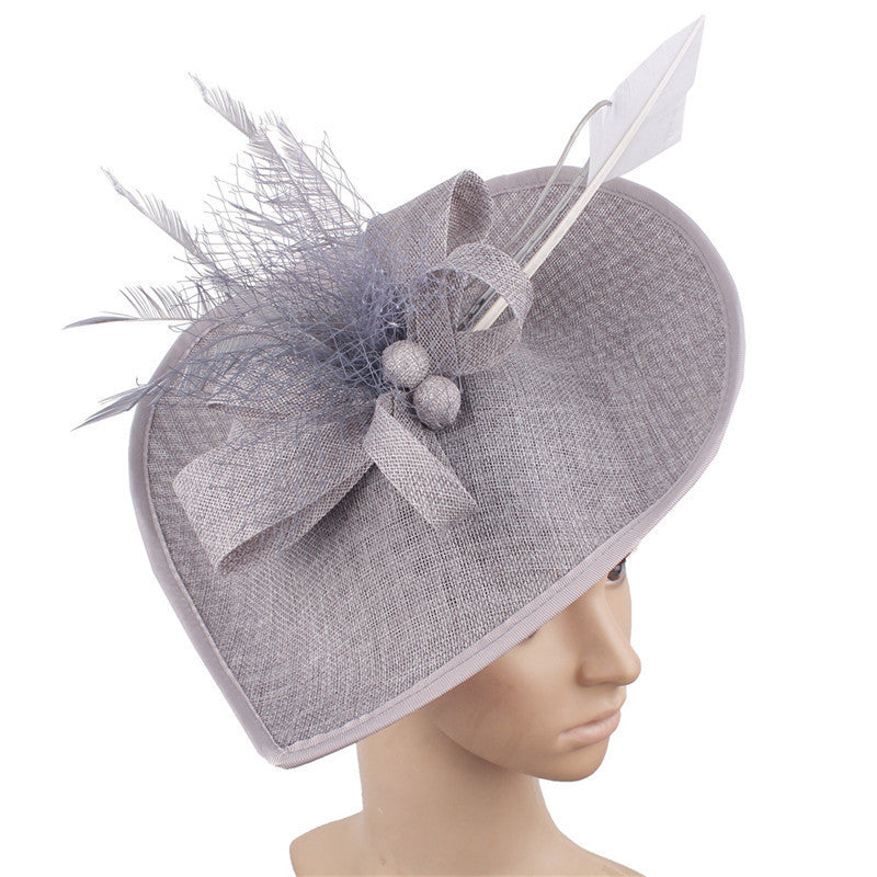 Retro Restaurant Party Headdress Ladies Banquet Hat Feather Hair Accessories