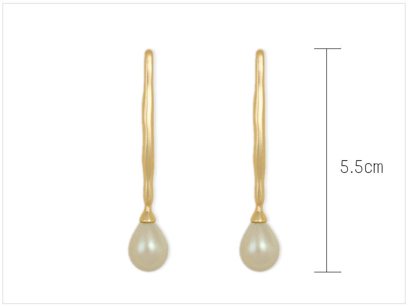 Simple Alloy Pearl Earrings