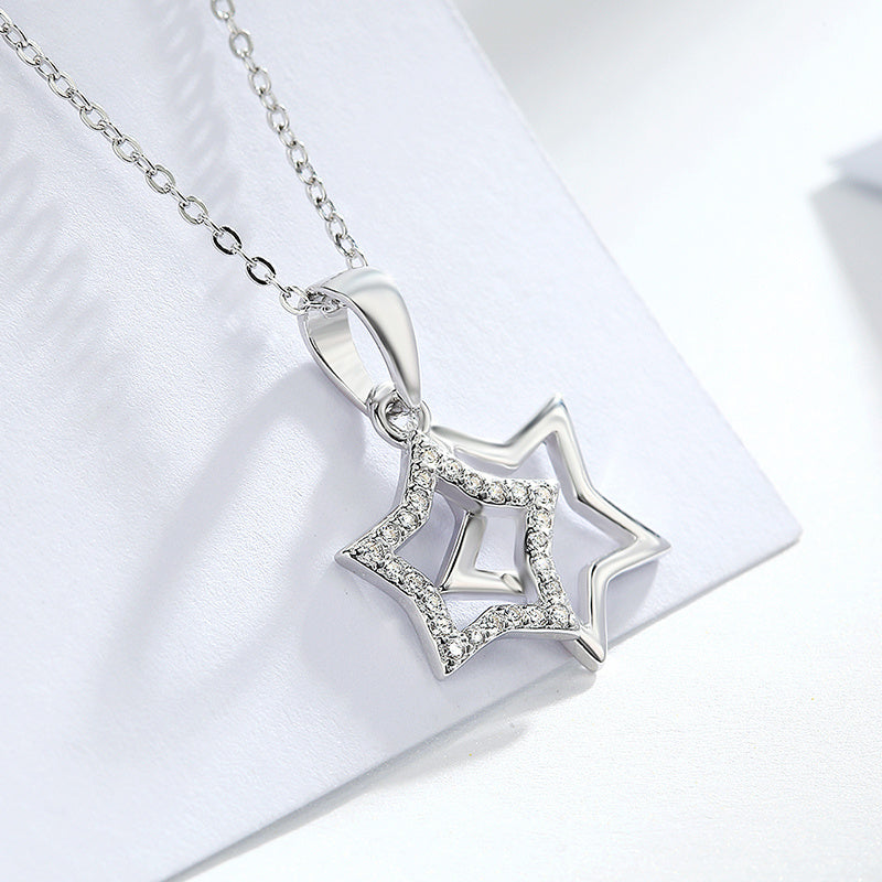 925 sterling silver star necklace pendant