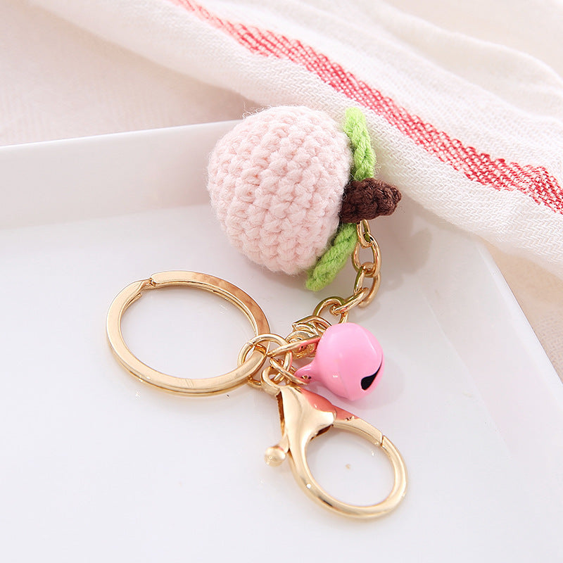 Wool Ball Keychain Pendant Chain Creative Fruit