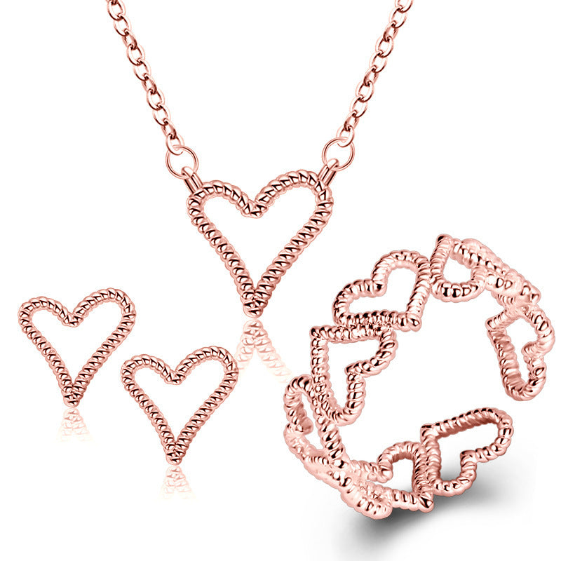 Sterling silver heart-shaped jewelry