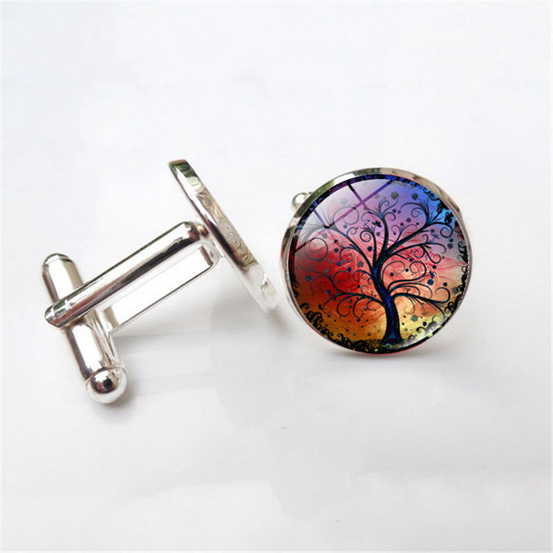 Tree of Life Time Gem Cufflinks