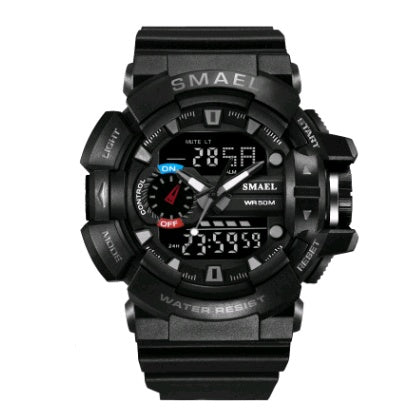 Fashion sports waterproof double display men's watch multi-function LED electronic watch