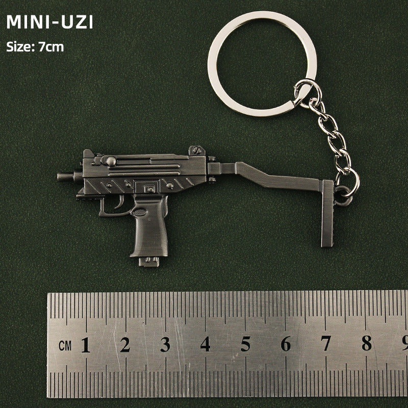 Alloy P92 Model G17 Sand Eagle Left Wheel Keychain