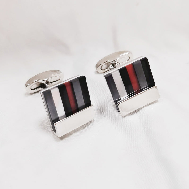 Stained Glass Square Cufflinks Business Shirt French Cufflinks