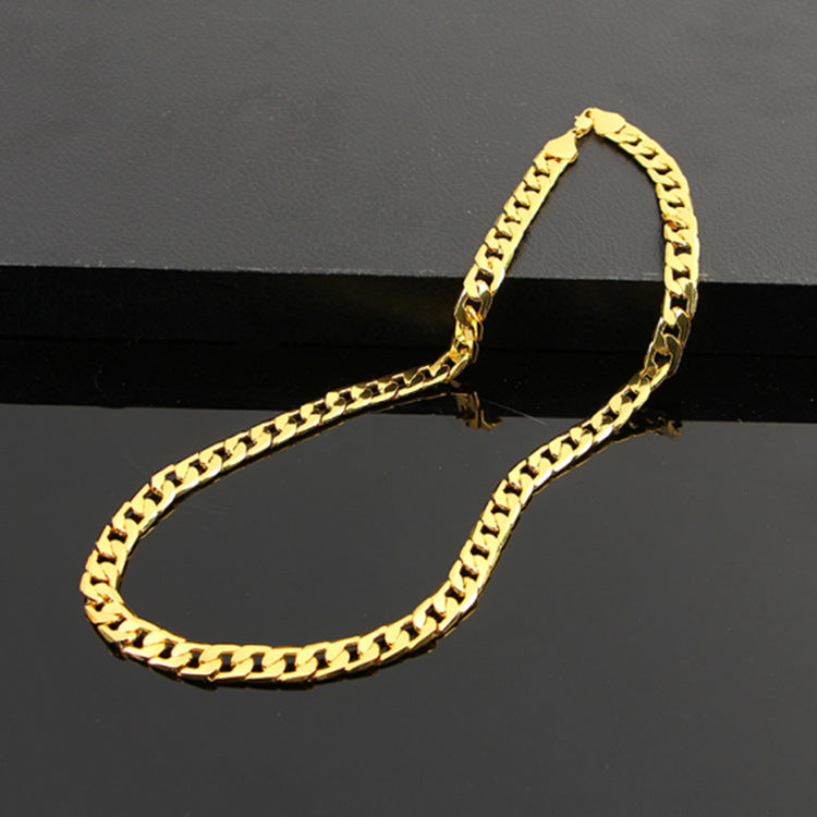 men's flat side NK necklace