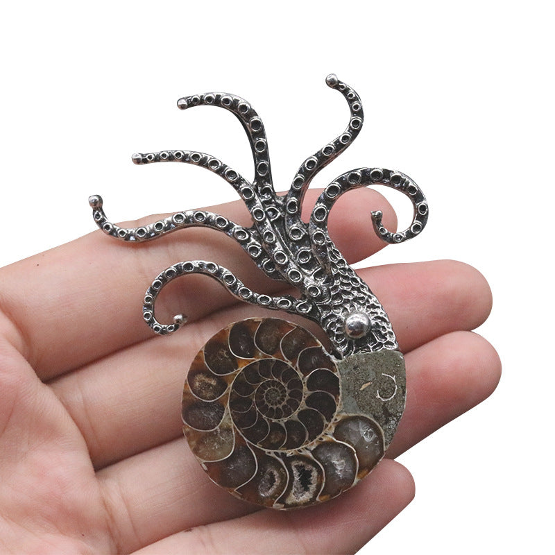 Colorful Snail Octopus Brooch Dual Purpose Decoration