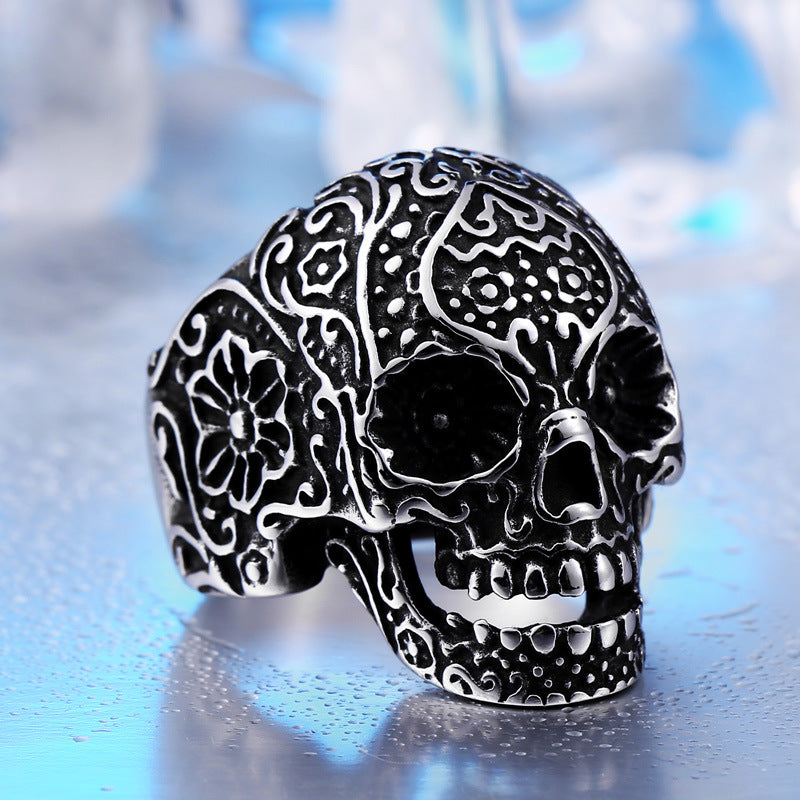 Hip Hop Skull Ring Trendy Men's Personality Ring Punk