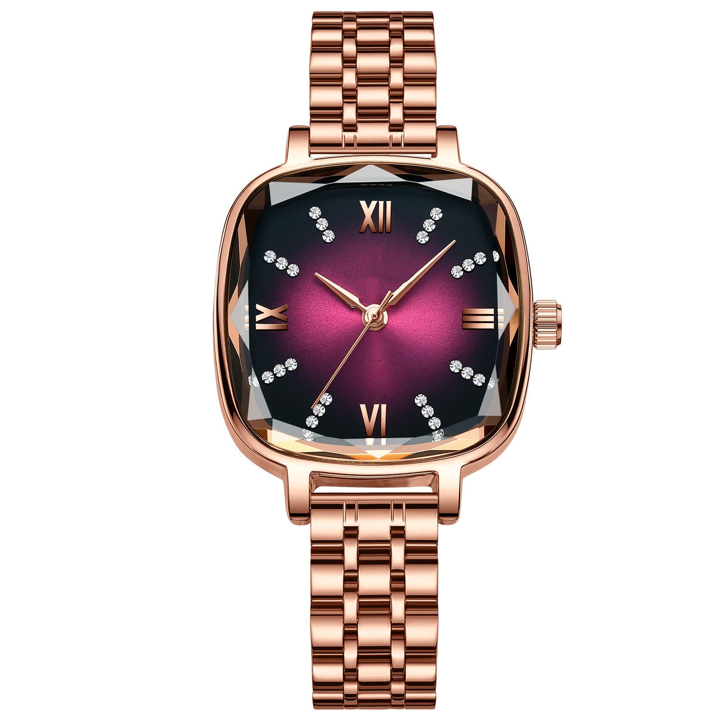 Women's Fashion Waterproof Solid Steel Strap Watch