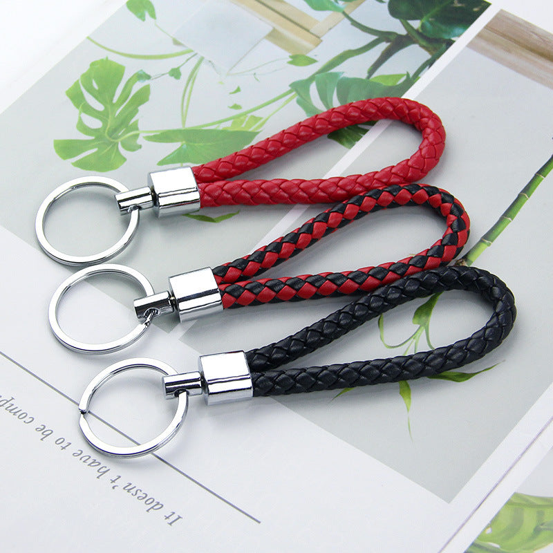 Mobile Phone Number Key Braided Rope Pendant Keychain