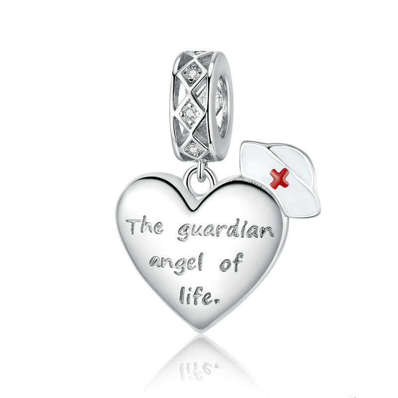 Guardian Angel Pendant Charm Silver 925 Bracelet accessories