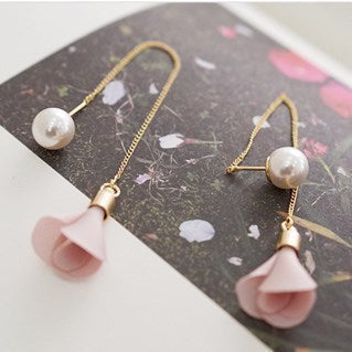 Female tassel earrings pearl earrings