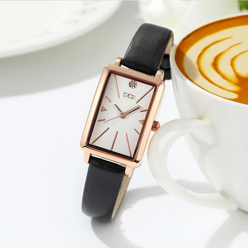 Retro Style Small Square Plate Women's Watch