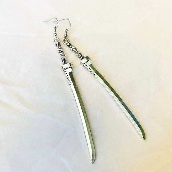 Exaggerated Personality Gothic Bronze Sword Fashion Knife Creative Earrings Alloy