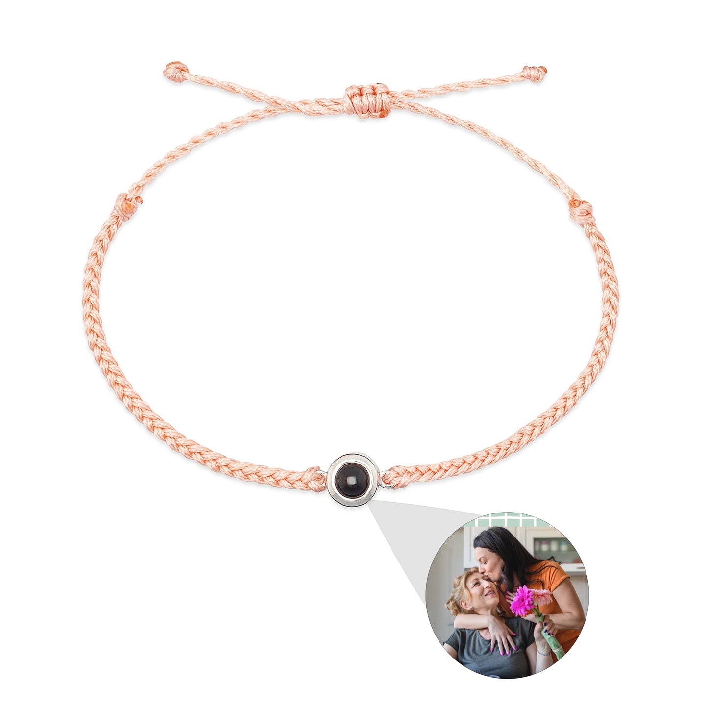 Custom Photo Projection Braided Bracelet
