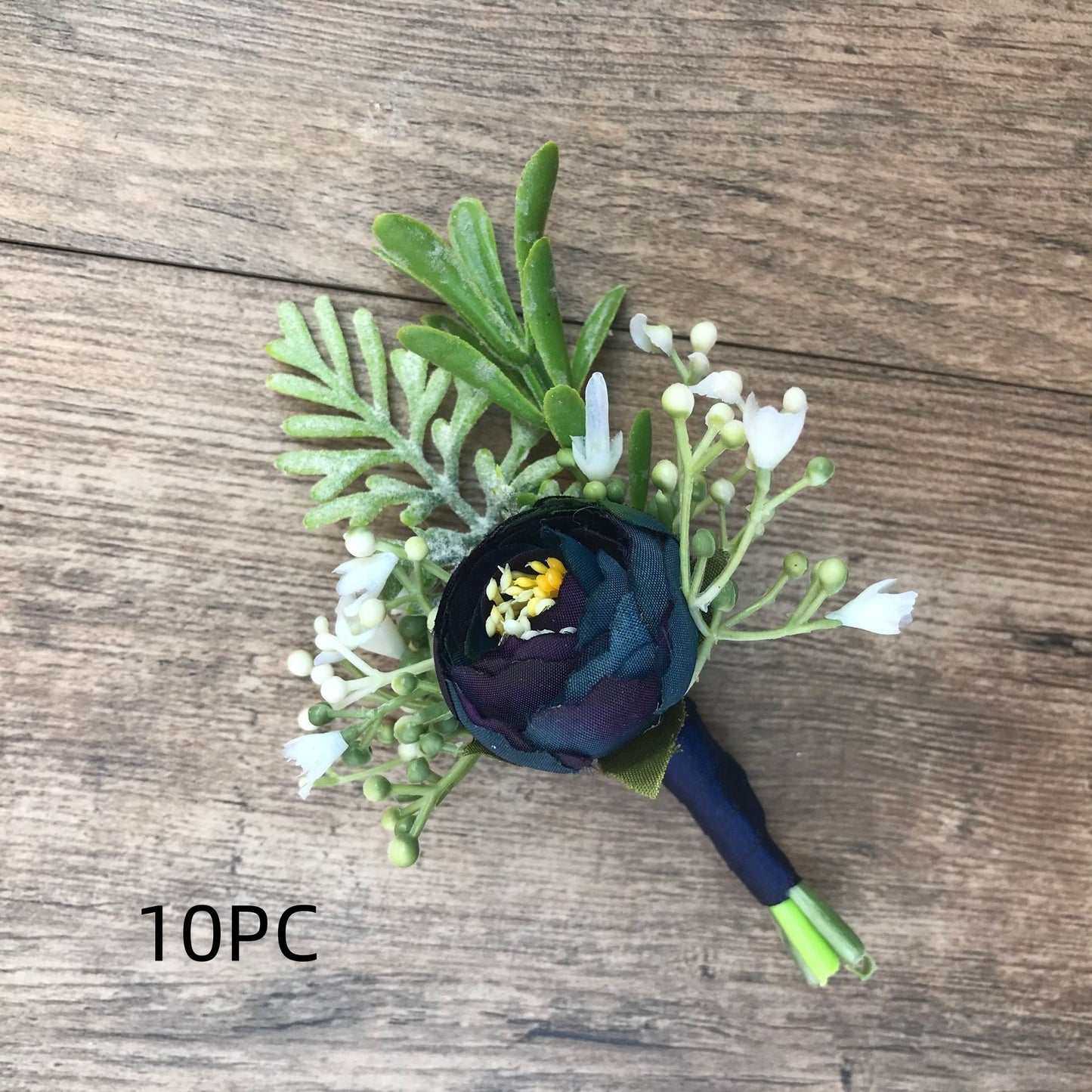 Fabric Rose Bride and Groom Corsage