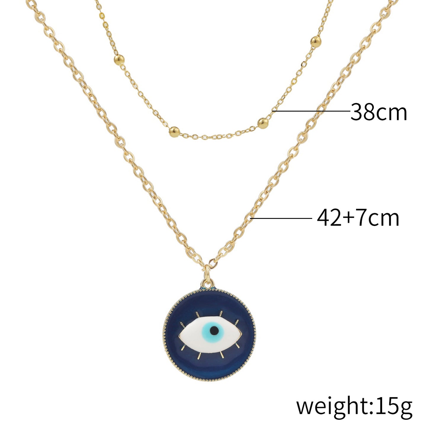 Diamond Demon Eye Necklace Female