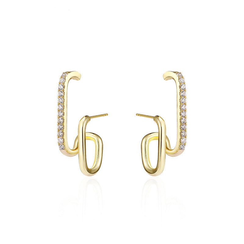 Women's Geometric Zircon Earrings