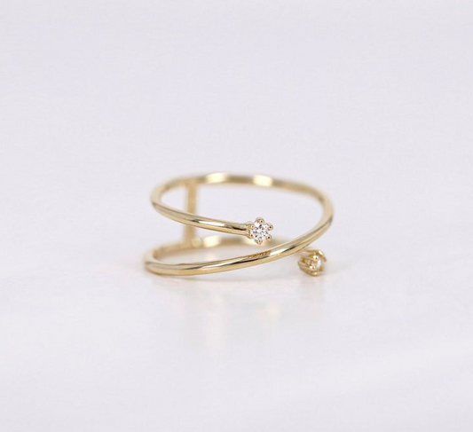 Zircon Flower Ring Women Fashion Ins Ring