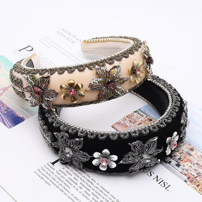 Baroque Color Full Diamond Temperament Versatile Headband