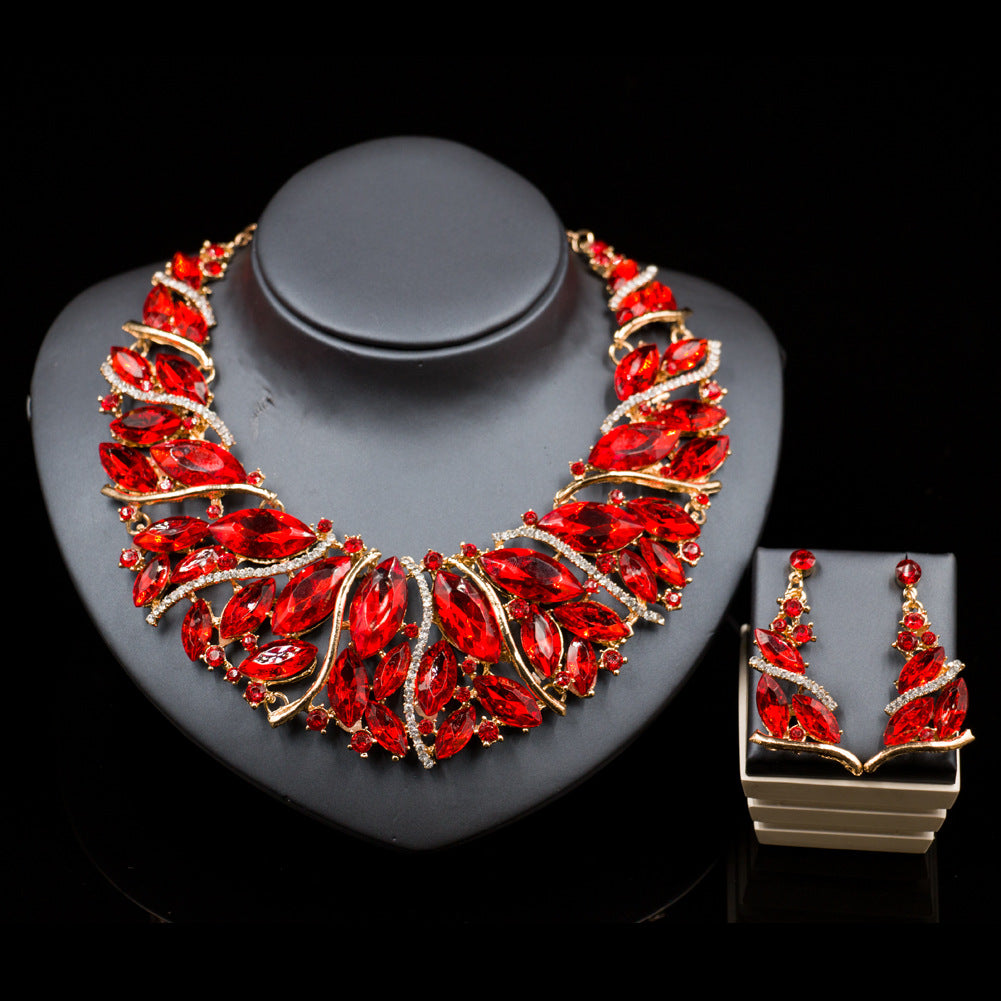 European And African Color Exaggerated Bride Necklace