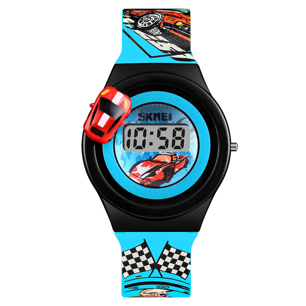 Rotating runway toy anime watch