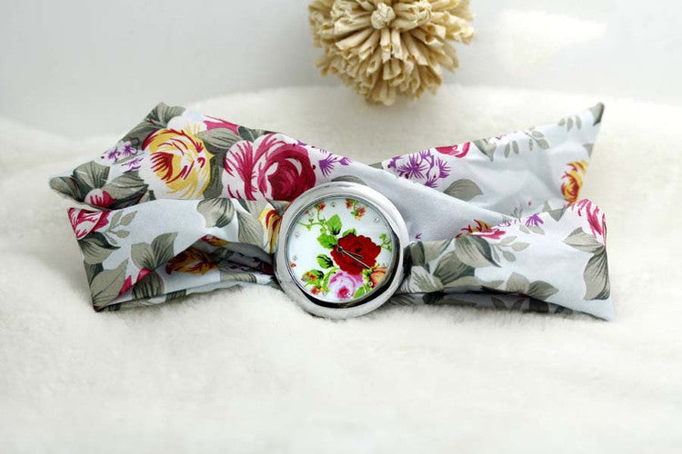 Fabric watch fashion ladies watch high quality fabric watch