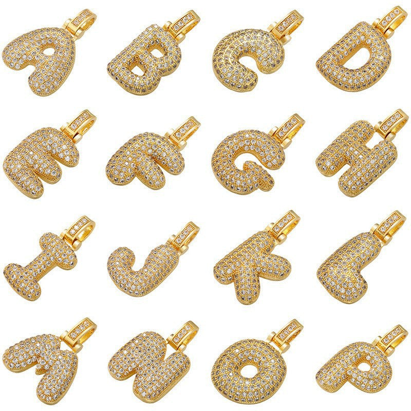 Rap Fashion Fat Letter Pendant Parts