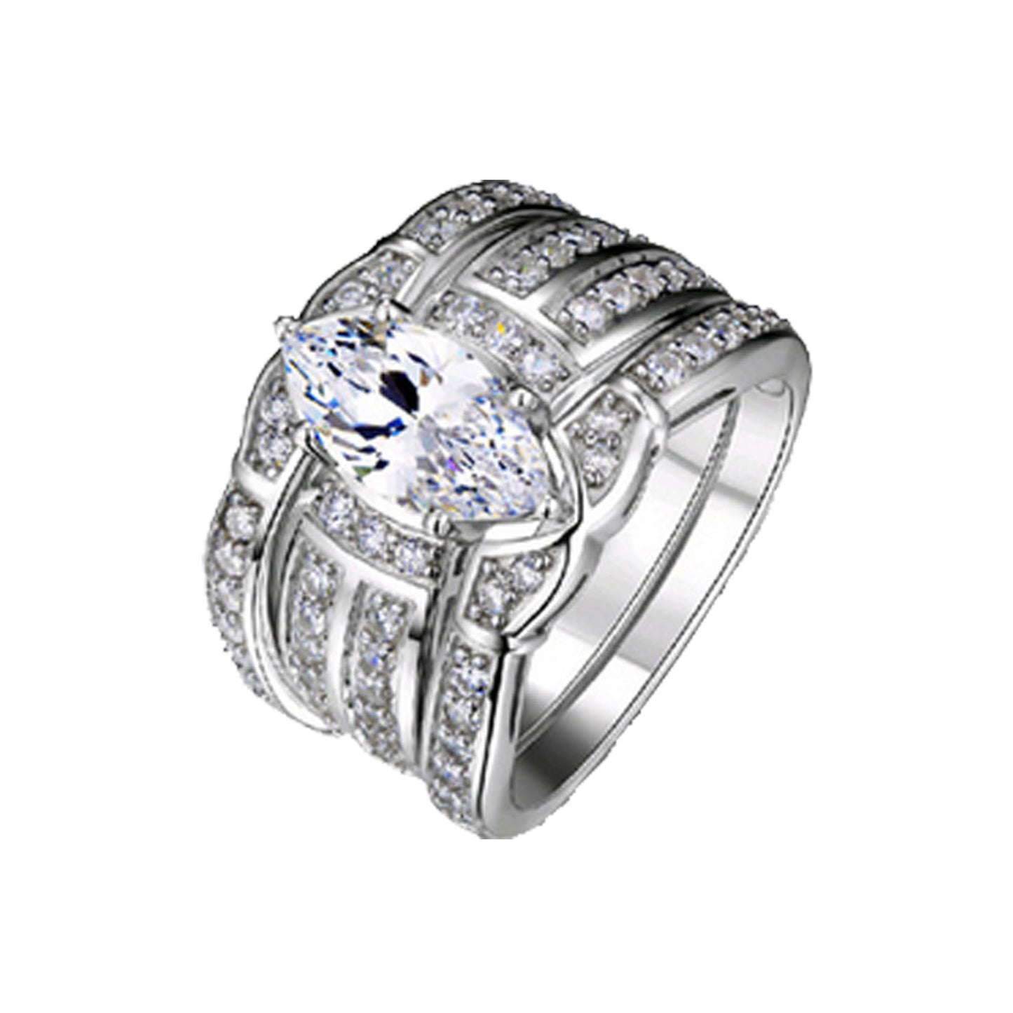 European and American couples ring ring engagement zircon