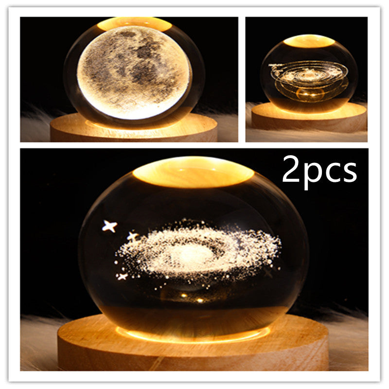 3D Crystal Ball LED Night Light