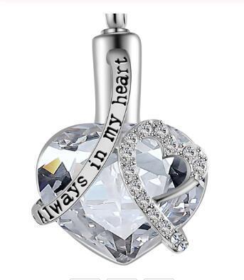 Glass Love Urn Memorial Pendant