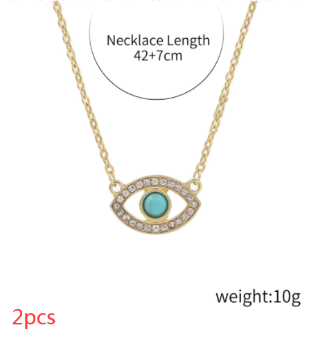 Diamond Demon Eye Necklace Female